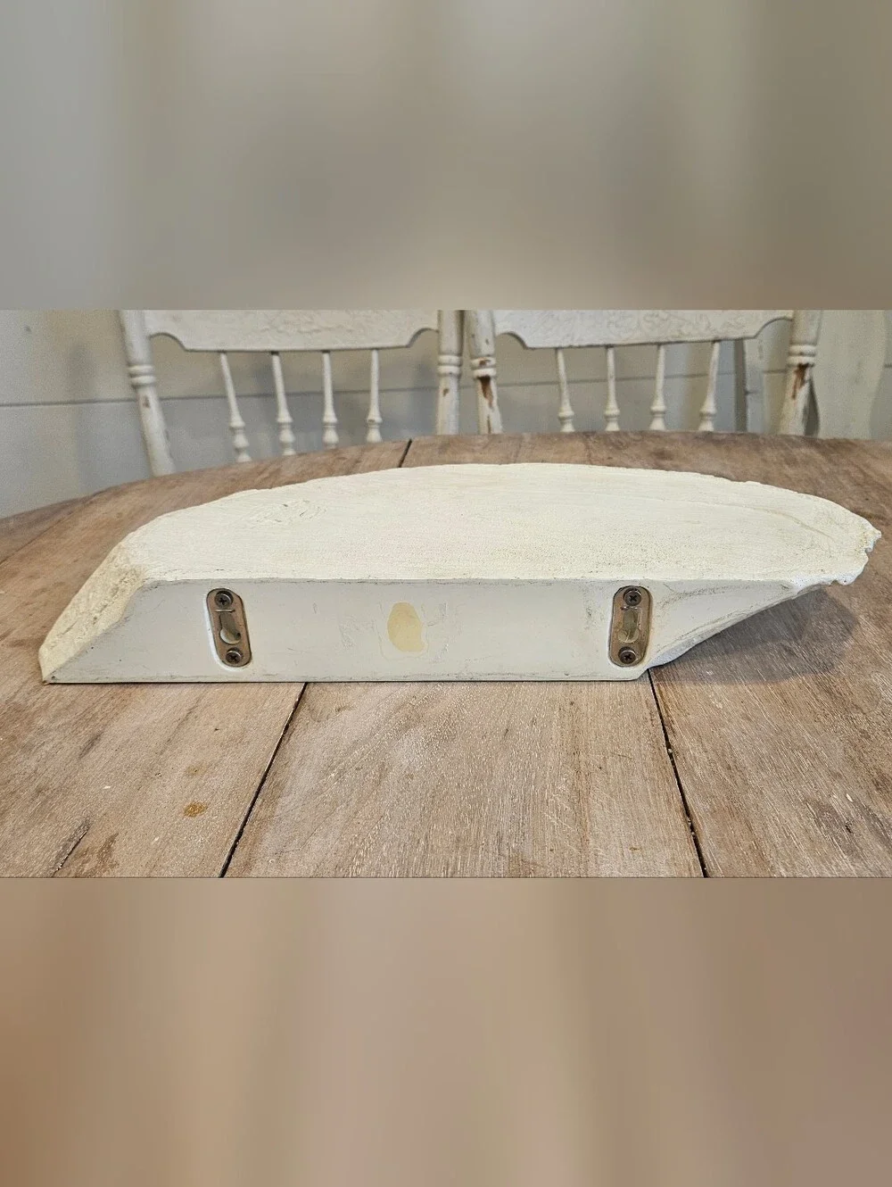 Neutral Cream Decorative Wood Slice Shelf